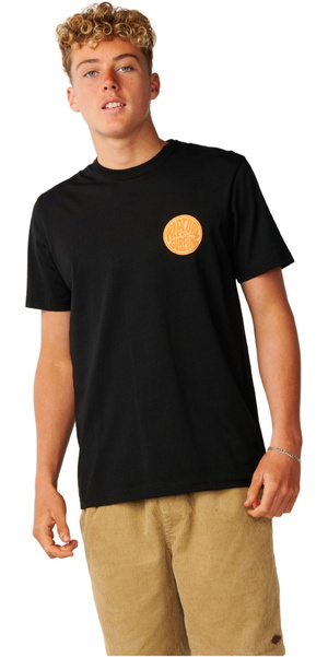 2026 Rip Curl Mens Streamline Chest Logo T-Shirt 13KMTE - Black